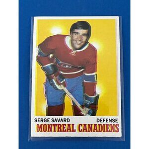 1970-71 TOPPS HOCKEY SERGE SAVARD #51 CANADIENS EXMT RARE PRINTING ERROR